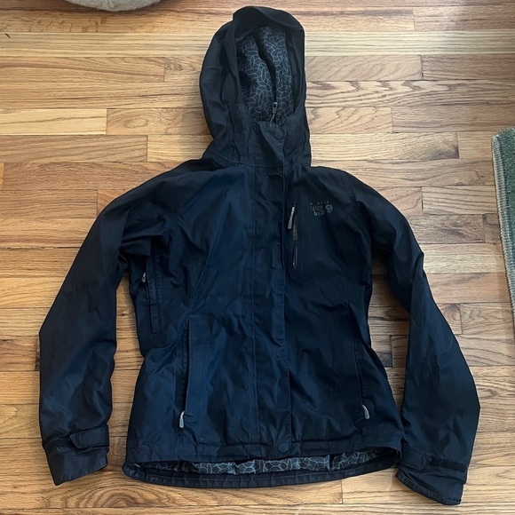 Mountain Hardwear Jackets & Blazers - Mountain hardwear hooded shell / windbreaker jacket womens xs black